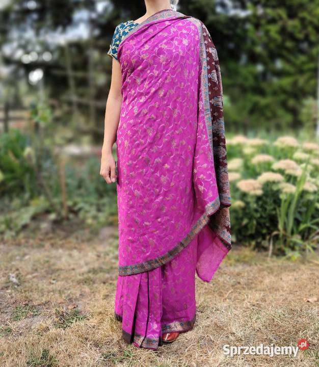 Piękne sari banarasi saree saari Indie Bollywood zachodniopomorskie