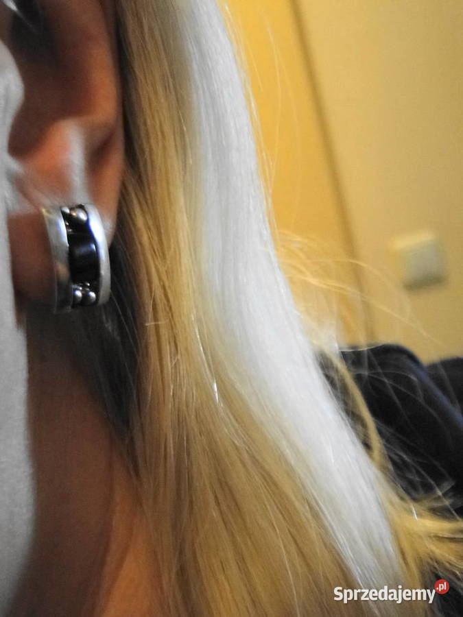 Piękne stare kolczyki srebro i onyks Warszawa