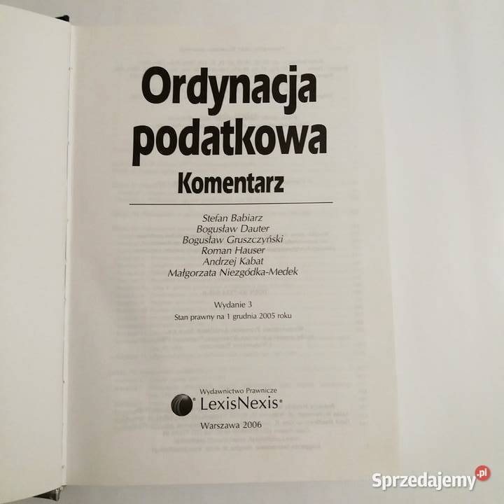 Ordynacja podatkowa Komentarz łódzkie Łódź sprzedam