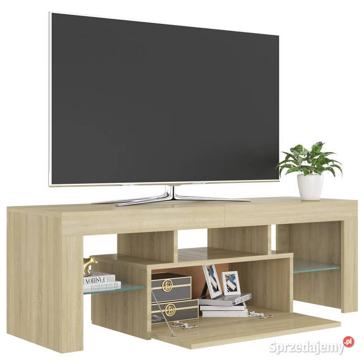 Szafka pod TV z oświetleniem LED dąb sonoma Warszawa