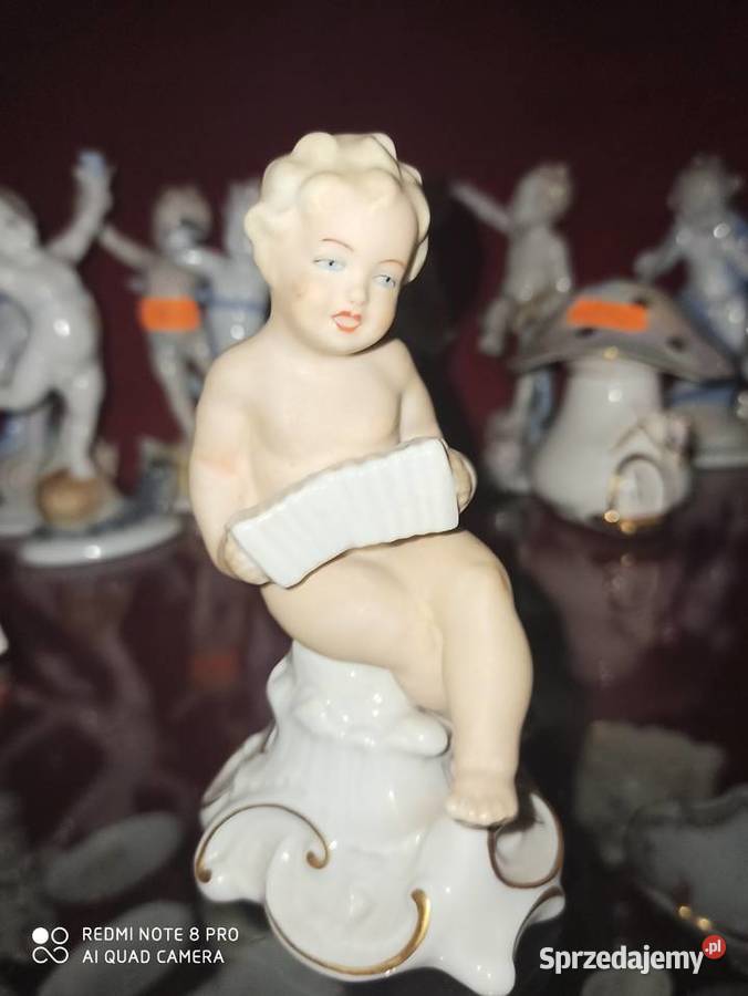 Figurka Puto z harmoszką Sygnatura Schaubach sprzedam