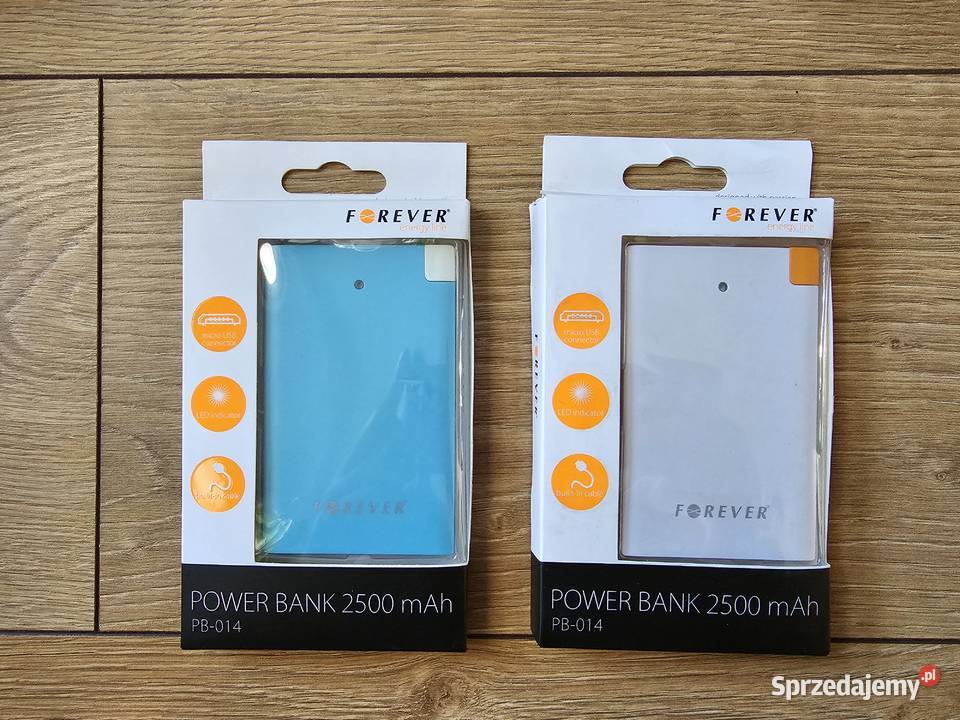 Power bank Forever 2500mAh dwa kolory kompaktowy mazowieckie Warszawa sprzedam