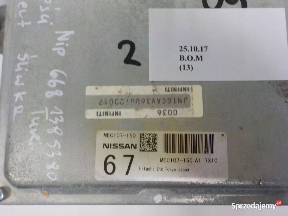 KOMPUTER STEROWNIK SILNIKA INFINITI EX30D Układ elektryczny