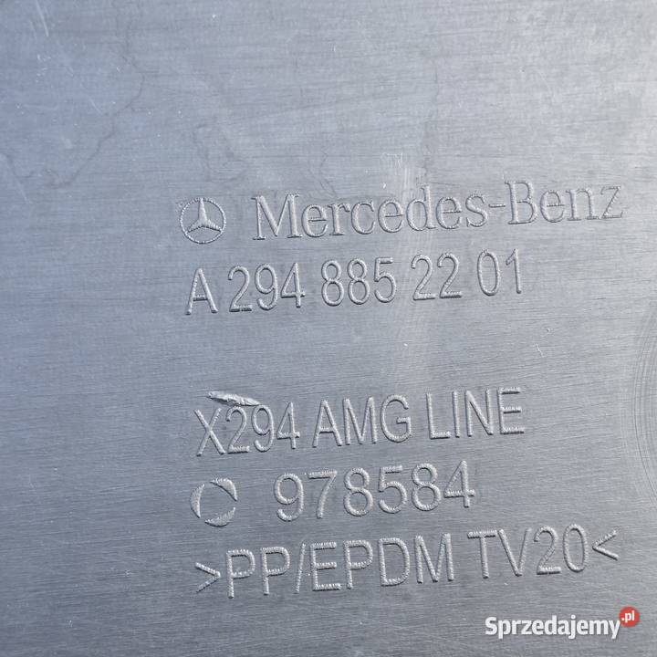 MERCEDES EQE X294 AMG LINE ZDERZAK DYFUZOR CHROM Bieleń