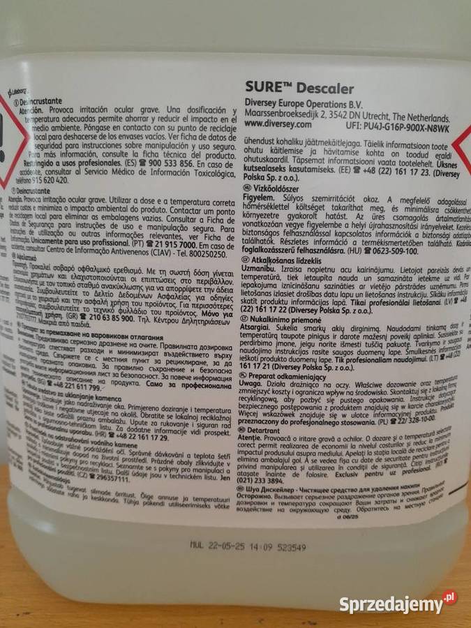 Sprzedam płyn odkamieniający poj 5l Wyszków