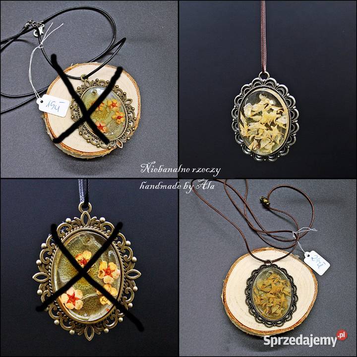 Biżuteria z żywicy wisiorek naszyjnik