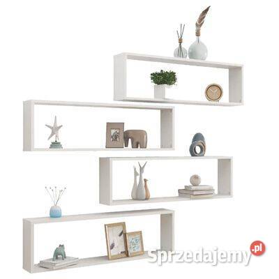 vidaXL Półki ścienne kostki 4 białe 100x15x30 Półki mazowieckie sprzedam