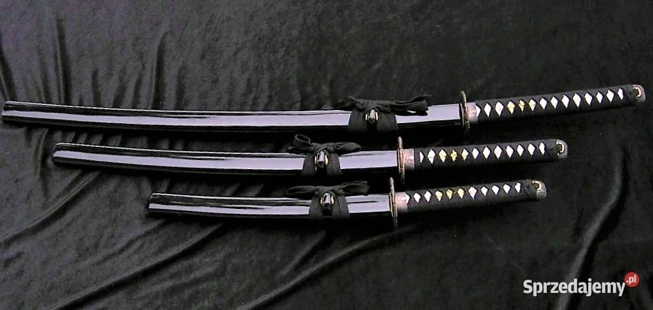 Zestaw trzech mieczy samurajskich katana Sokółka