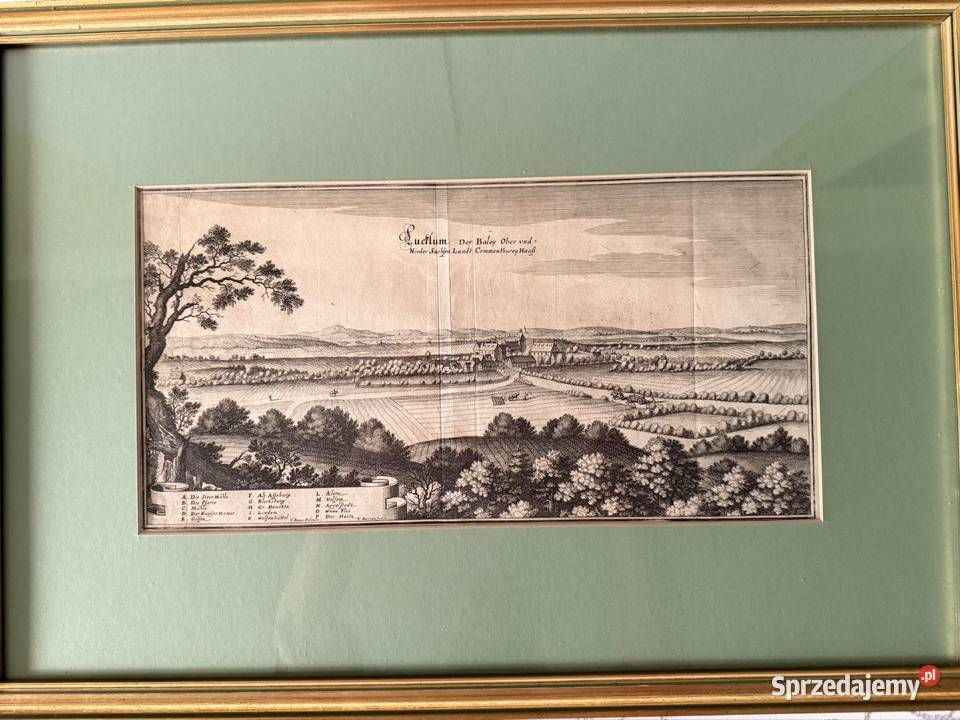 Antyczny Miedzioryt 1653 XVII Wiek Oryginał