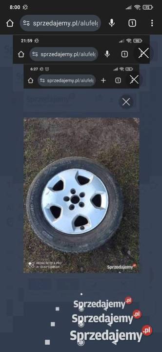 Alufelga z oponą R15 5x100 Chełm