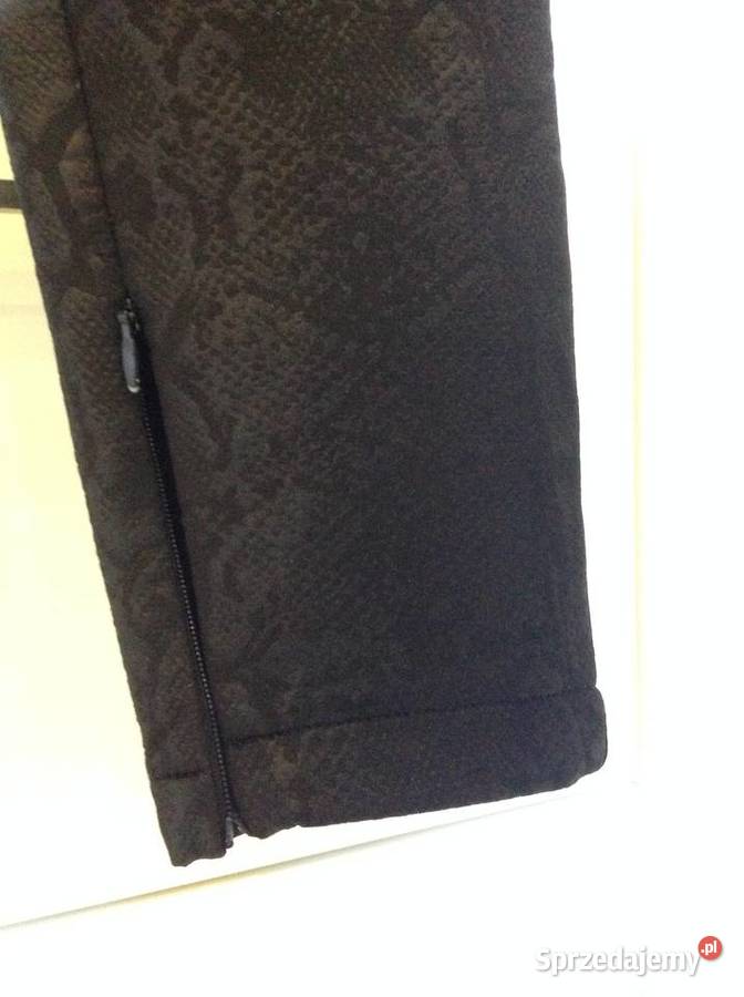 Legginsy Czarne Damskie ZARA S Wężowy Wzór j Nowa Sól
