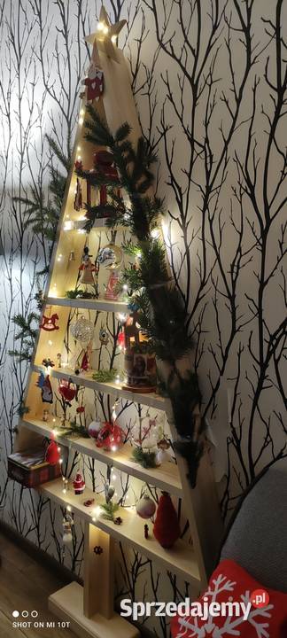 Świąteczna choinka drewniana choinka trókąt z świętokrzyskie Radków