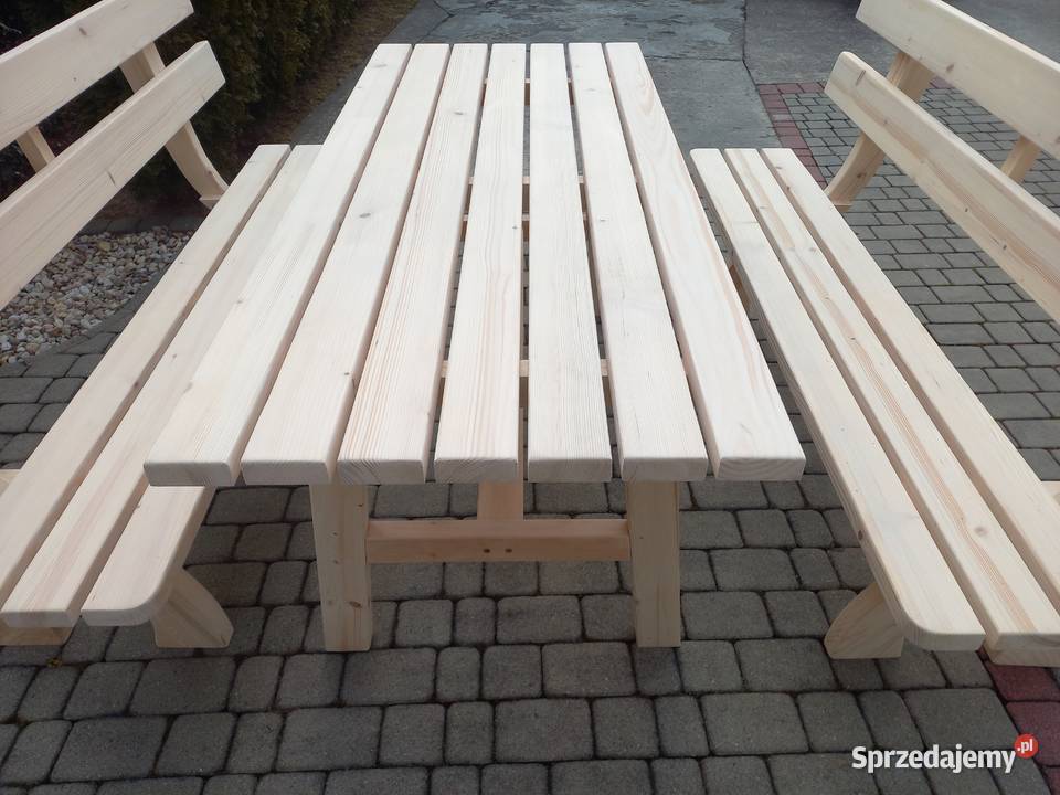 Meble ogrodowe komplet 180 stół ławki Ropczyce