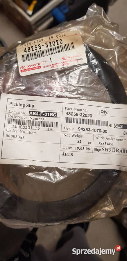 Podstawka sprężyny tylnego zawieszenia Toyota Lublin