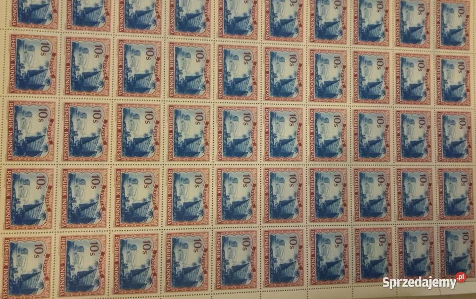 Arkusze znaczków Indonesia 19481949 Vienna Pyrzyce