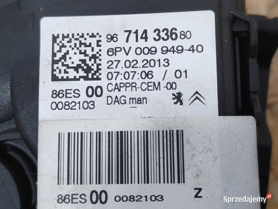 Potencjometr Pedał Gazu Peugeot 301 308 CElysee Pleszew
