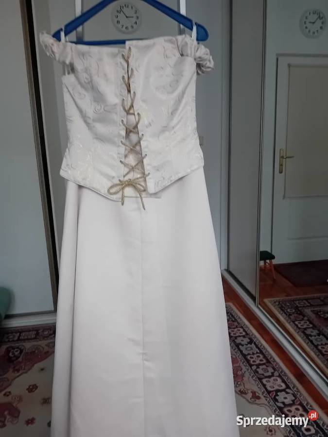 złotymi akcentami2 częściowa suknia w super Damska Warszawa