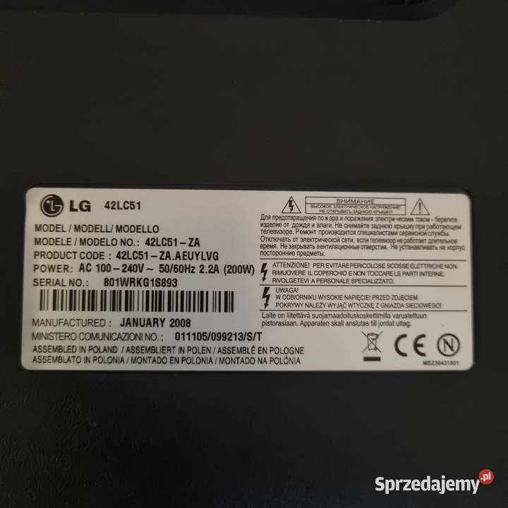 matryca telewizora lg 42lc51