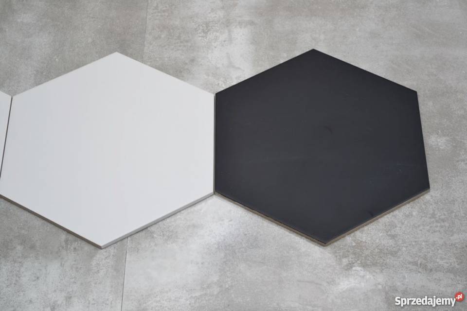 płytka hexagonal czarno biała opal 28x335 matowa Ściany i elewacje Dom i Ogród małopolskie Zakopane