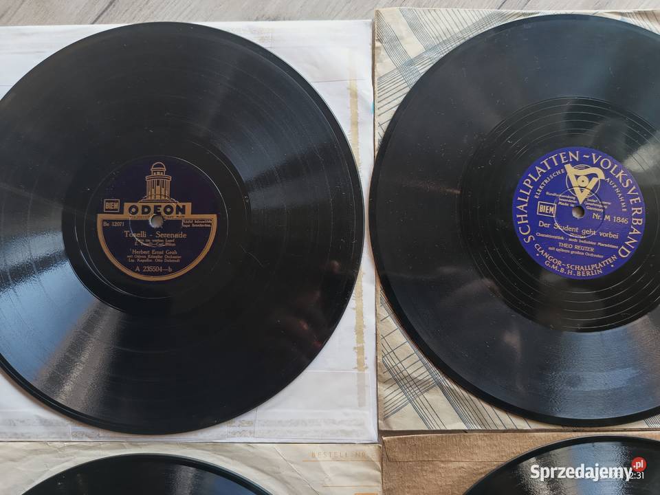 Cztery płyty szelakowe 25 Wronki sprzedam