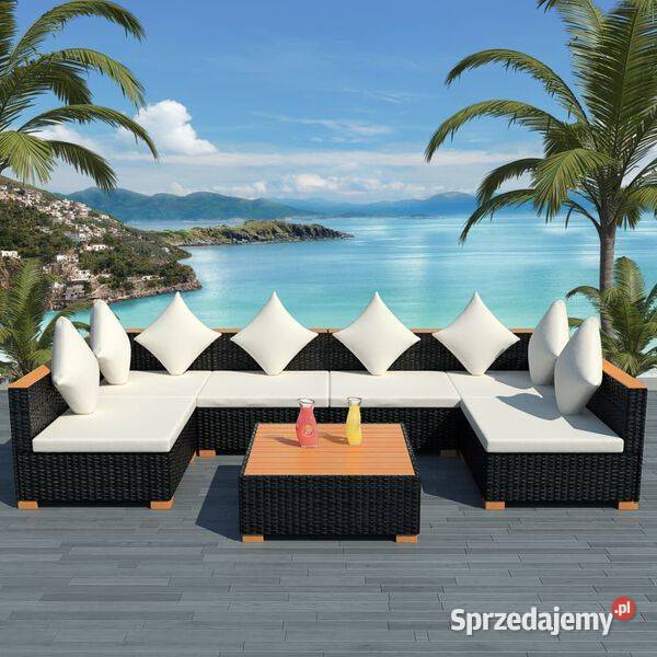 vidaXL 7cz zestaw wypoczynkowy do ogrodu Zestawy mebli ogrodowych Ogród Warszawa