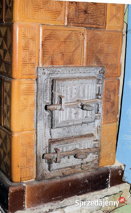 Stary Piec Kaflowy Figurowy Antyk Ozdobny Piecyk Iwierzyce