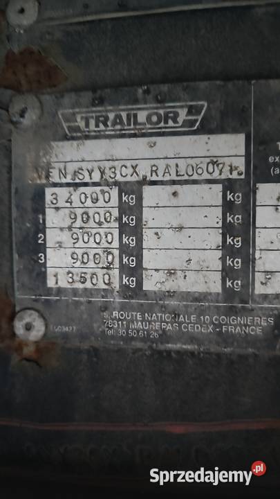 Naczepa firanka Trailor