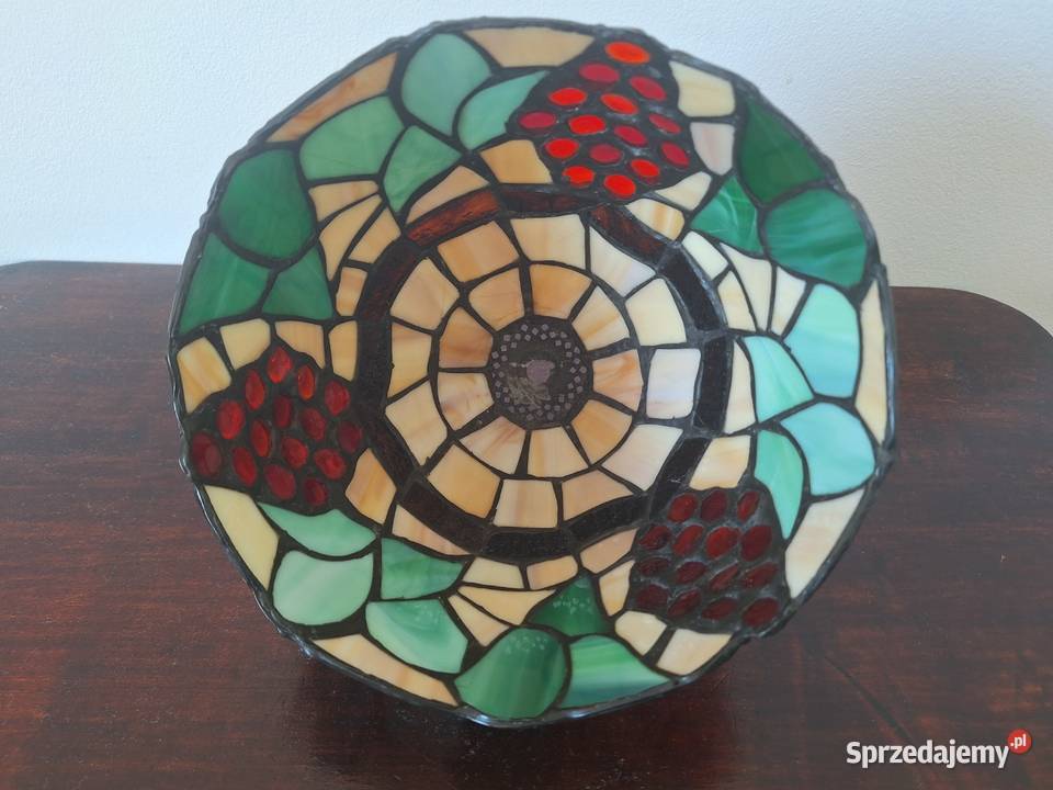 Lampa witrażowa stojąca nocna biurkowa styl Gdańsk