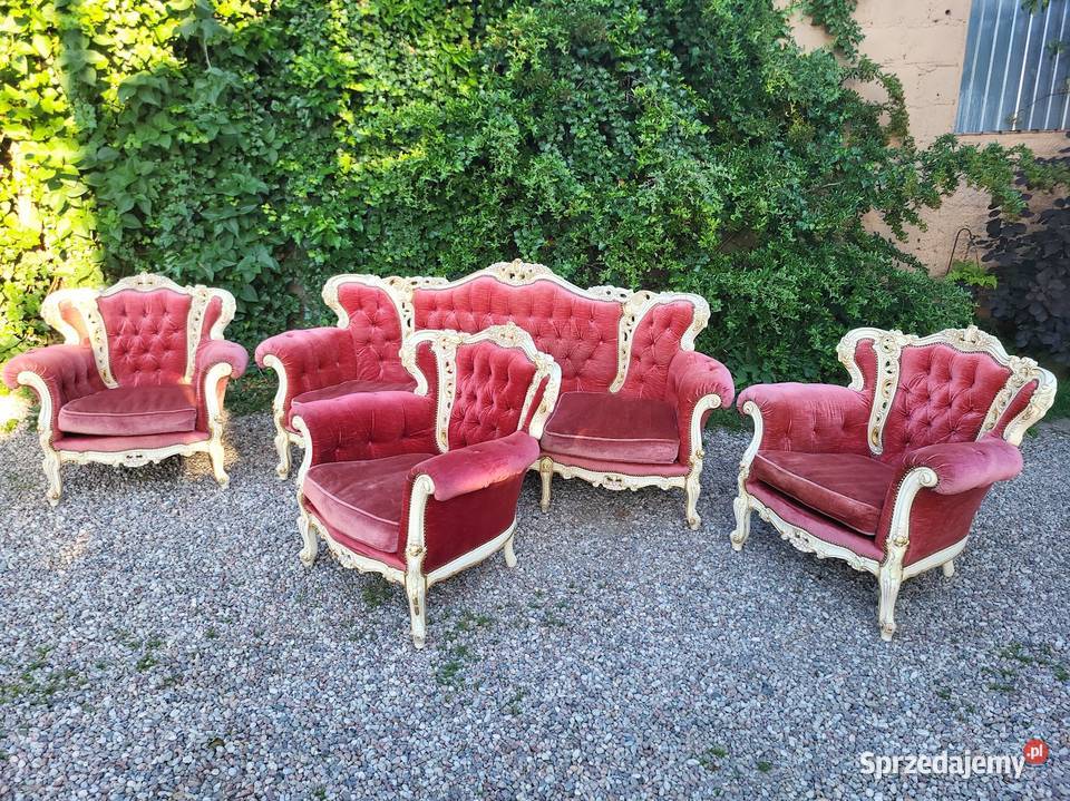 Piękny francuski komplet wypoczynkowy sofa 3 Dom i Ogród kujawsko-pomorskie Sypniewo