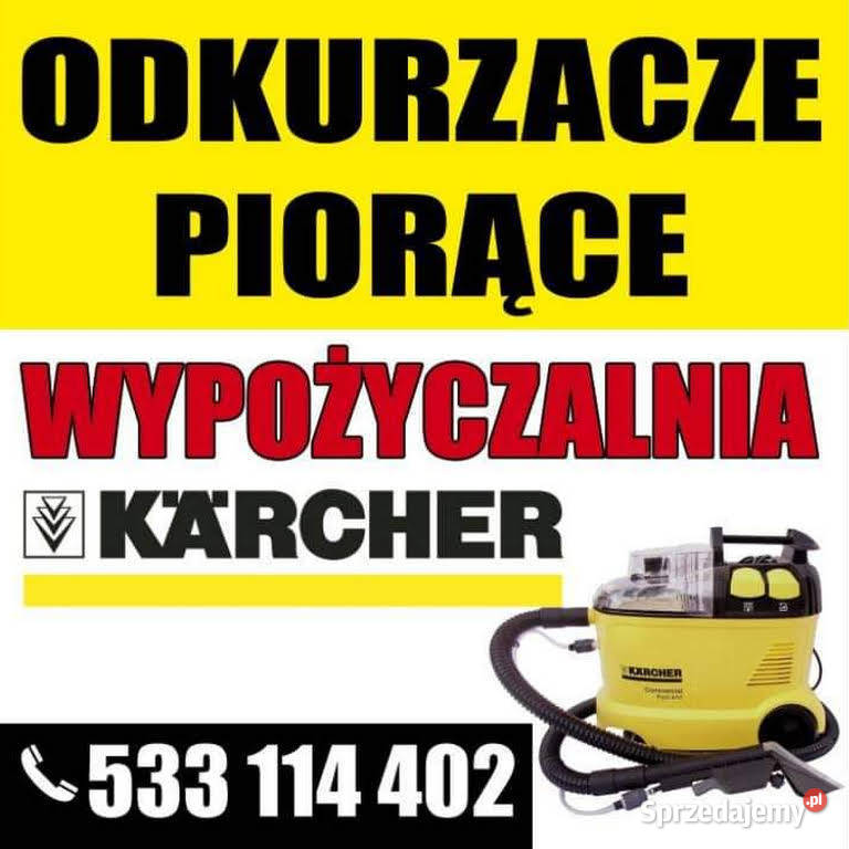 Wypożyczalnia odkurzaczy piorących Karcher Niepołomice