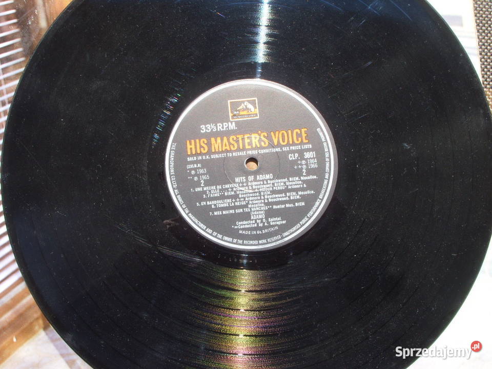 Winyl LP THE HITS OF ADAMOHIS MASTERS VOICE płyta winylowa sprzedam