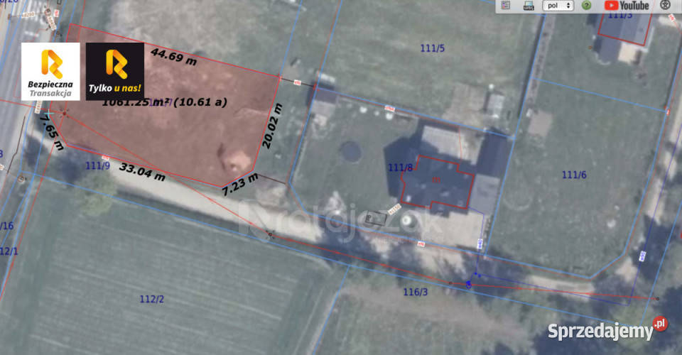 Ogłoszenie działka 1057m2 Trzcińsk pomorskie