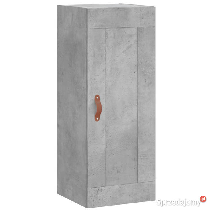 Wysoka szafka szarość betonu 345x34x180