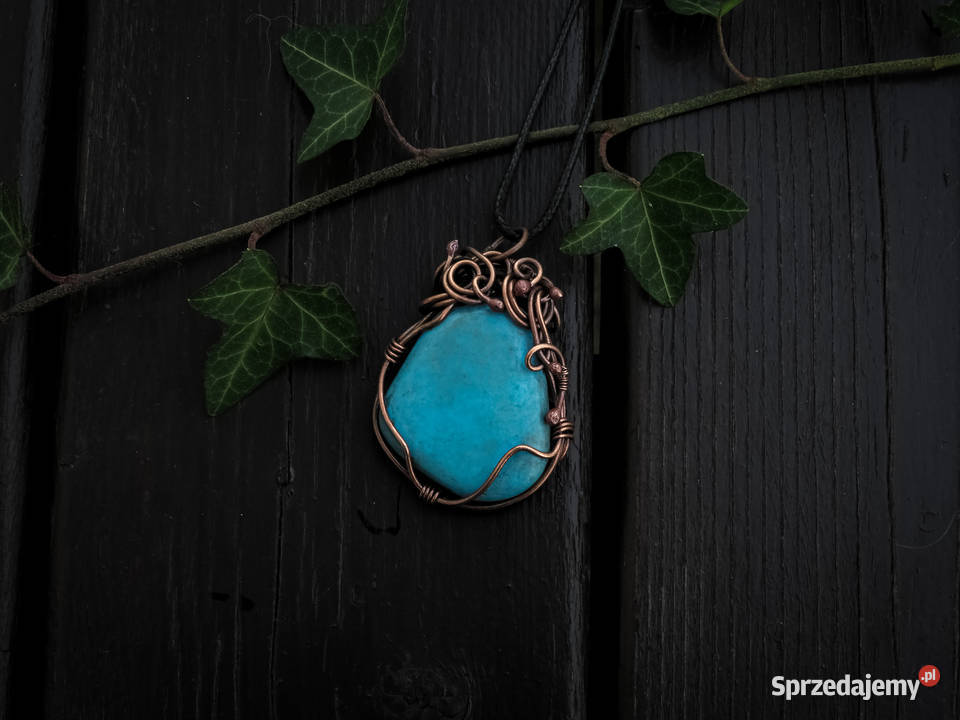 Unikatowy 2stronny wisior miedź rękodzieło Kraków