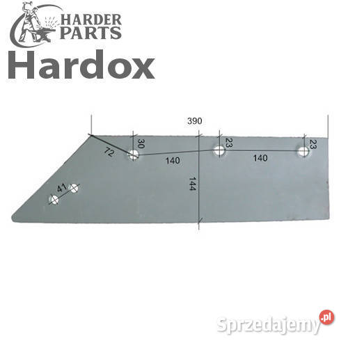 Lemiesz 300hektarów HARDOX 2146L części do pługa nieuszkodzony Suwałki
