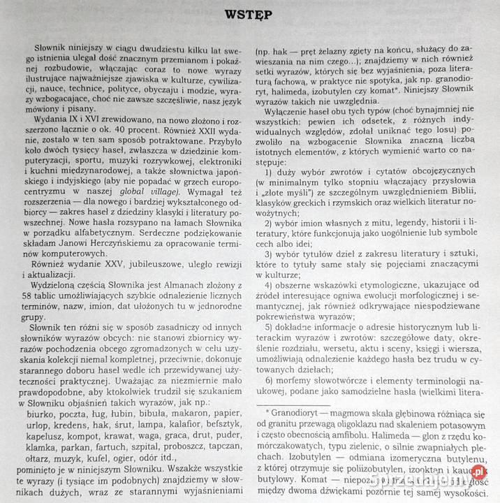 Słownik wyrazów obcych z almanachem Władysław Chełm sprzedam