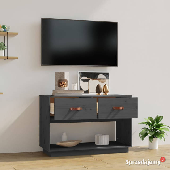Szafka pod telewizor szara 90x40x60 lite drewno Warszawa sprzedam