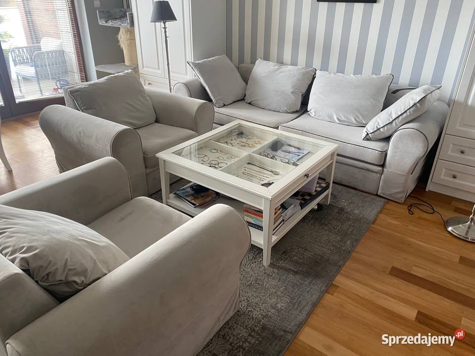 Sofa rozkładana dwa fotel stolik Agata Meble Warszawa