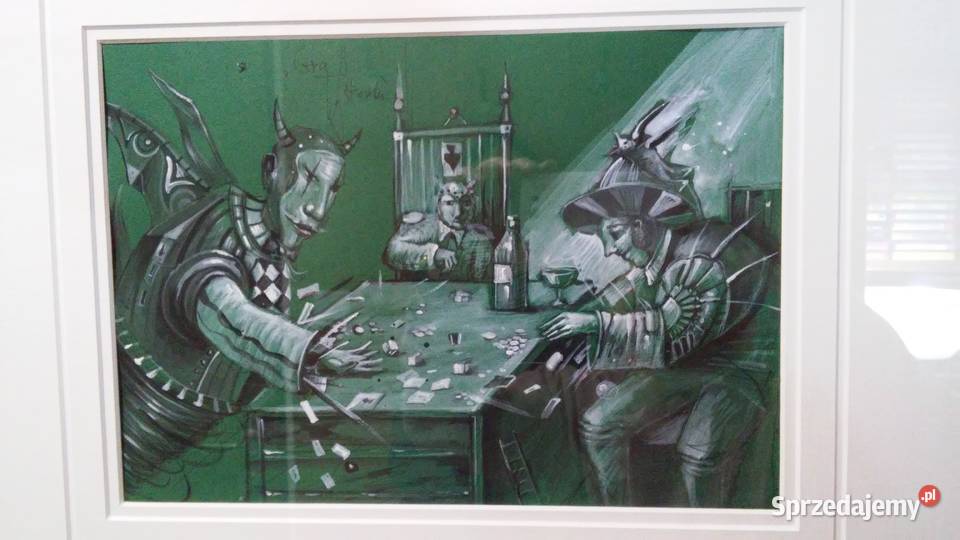 Tomasz Sętowski Gra oryginał certyfikat Malarstwo Włocławek sprzedam