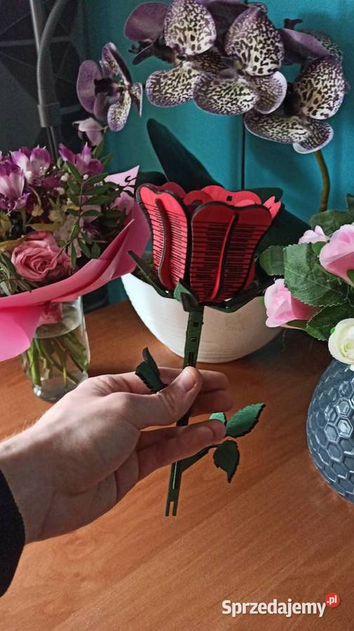 Drewniana Wieczna Róża w Doniczce Walentynki Warszawa sprzedam