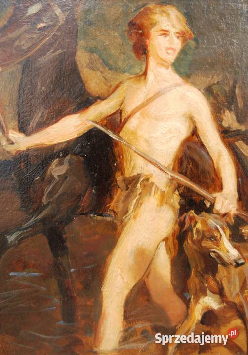 Tadeusz Styka 18891954 obraz Adonis olej Poznań