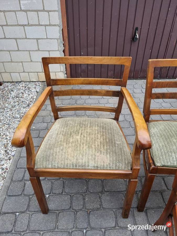 Zestaw krzeseł Artd Devo antyk vintage mazowieckie