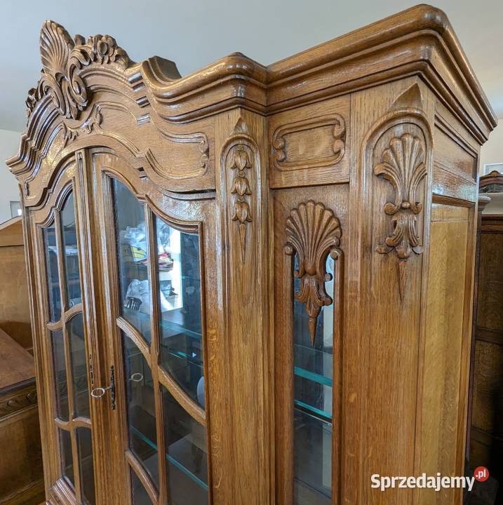 Wspaniała witryna ludwikowska dąbsklep Dąbrowa Meble