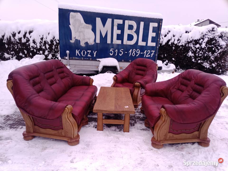 Komplet Wypoczynkowy KLER 321 i Pufa i Ława Dąb Kozy sprzedam