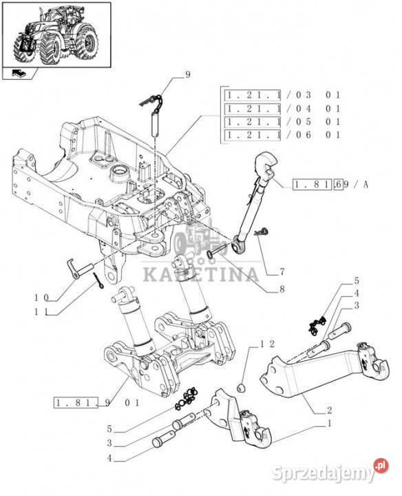 Holland T6010 Cięgło dolne 87731098 Jastrzębniki