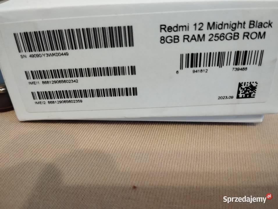 Xiaomi Redmi 12 Ram 8 GB 8 GB Media tek Helio 88 Redmi Pszczew