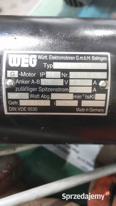 Silnik duktor wodny Epg 236499 MANRoland 300305 Nowy Tomyśl sprzedam