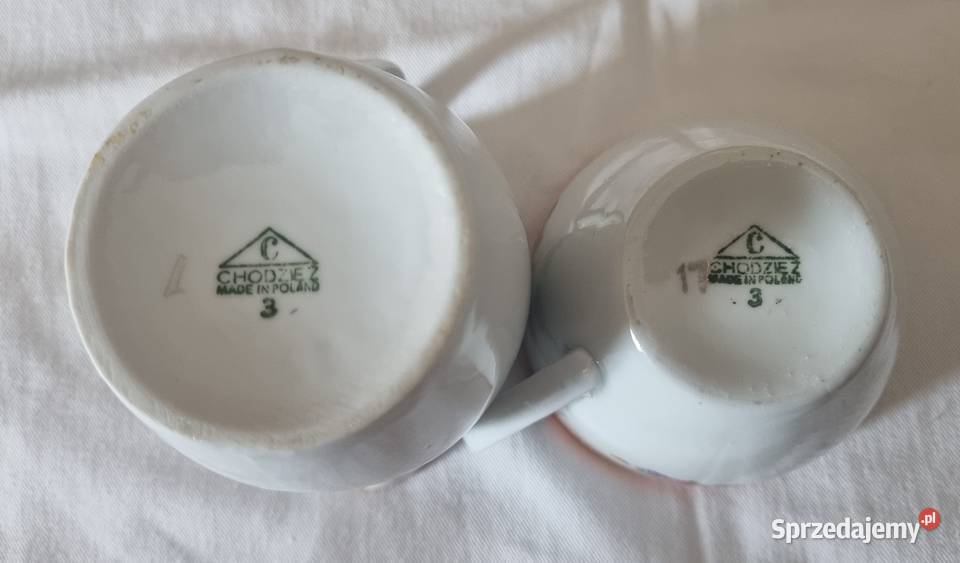 Porcelanowy mlecznikdzbanek filiżanka Chodzież mazowieckie Warszawa