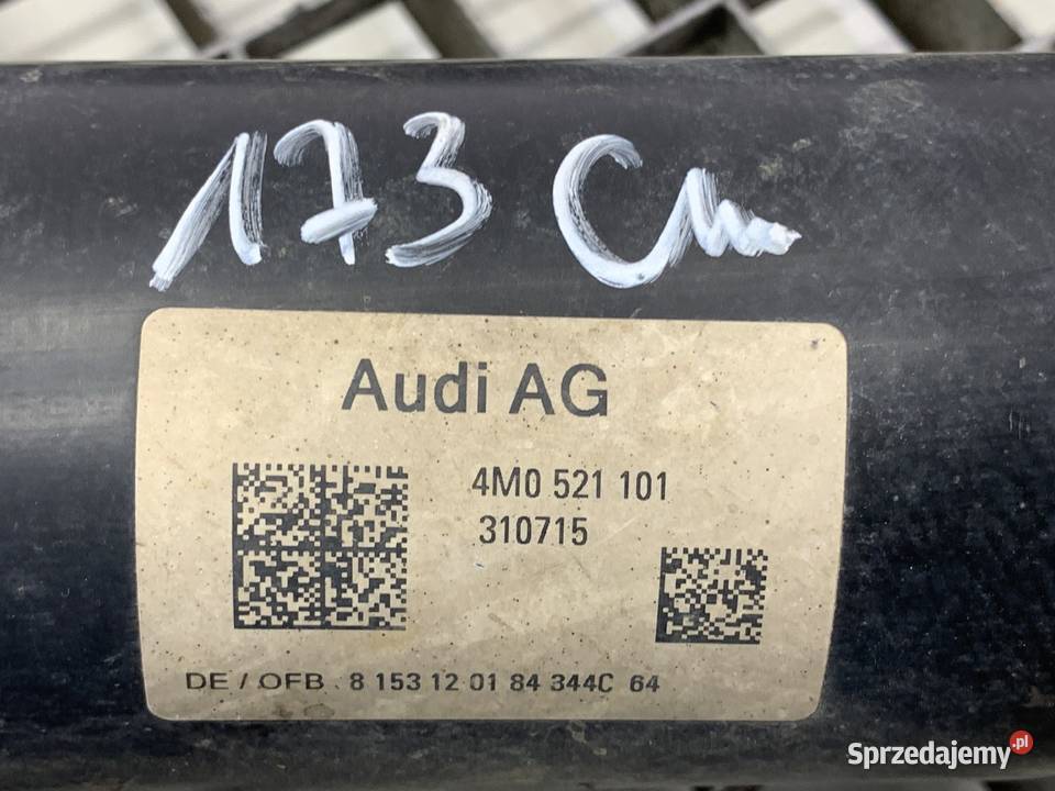 WAŁ NAPĘDOWY TYŁ AUDI Q7 4M SUV 30 272 4M0521101 osobowe sprzedam