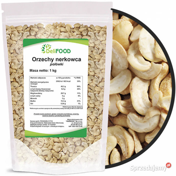 Orzechy nerkowca połówki 1 Brzozów